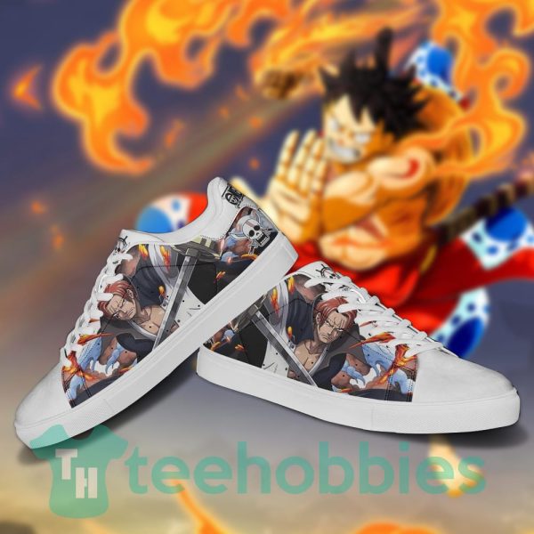 red hair shanks one piece fans custom anime skate shoes 3 K7M4P 600x600px Red Hair Shanks One Piece Fans Custom Anime Skate Shoes