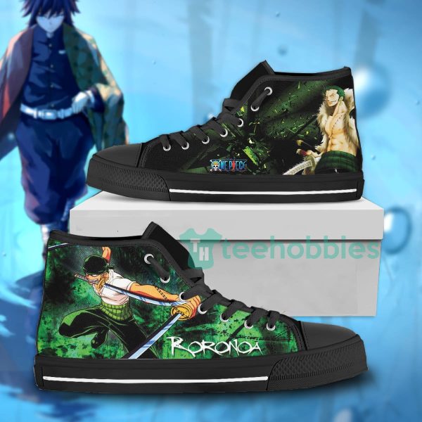 roronoa zoro custom one piece anime fans fans high top shoes 1 lIiBK 600x600px Roronoa Zoro Custom One Piece Anime Fans Fans High Top Shoes
