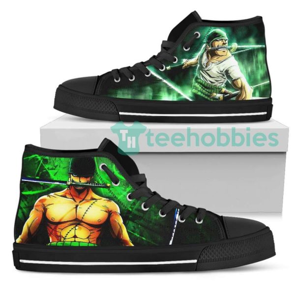 roronoa zoro custom one piece anime fans high top shoes 2 MeFvE 600x600px Roronoa Zoro Custom One Piece Anime Fans High Top Shoes