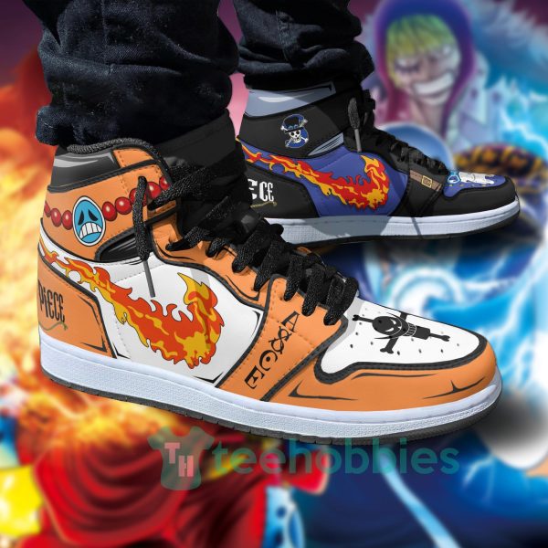 sabo and portgas d ace anime custom one piece air jordan hoghtop shoes 4 rhPqB 600x600px Sabo And Portgas D Ace Anime Custom One Piece Air Jordan Hoghtop Shoes