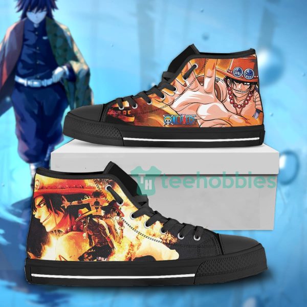 sabo high top shoes fighting fire custom one piece anime fans 1 LY2PX 600x600px Sabo High Top Shoes Fighting Fire Custom One Piece Anime Fans