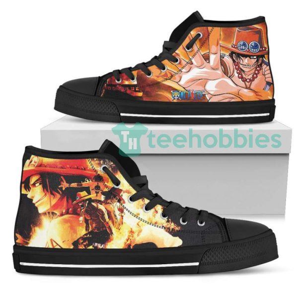 sabo high top shoes fighting fire custom one piece anime fans 3 EncLE 600x600px Sabo High Top Shoes Fighting Fire Custom One Piece Anime Fans
