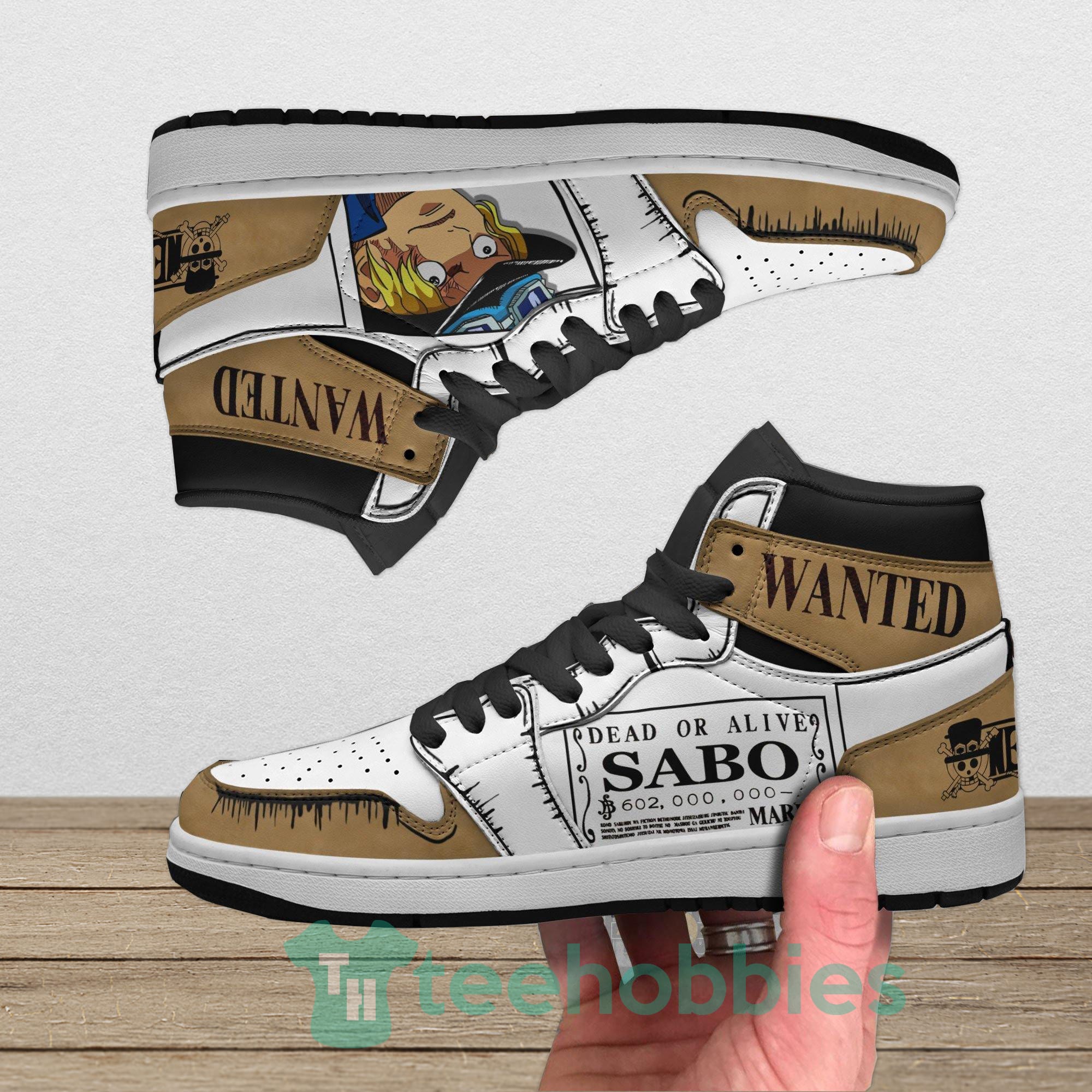 Sabo Wanted Custom One Piece Air Jordan Hoghtop Shoes