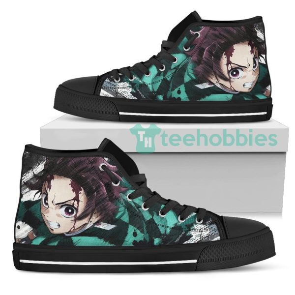 tanjiro angry high top shoes sneakers custom demon slayer anime fan 1 9E07Y 600x600px Tanjiro Angry High Top Shoes Sneakers Custom Demon Slayer Anime Fan