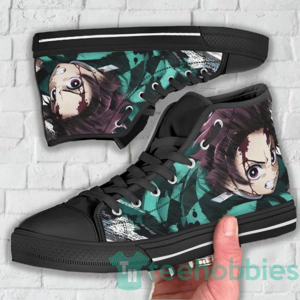 tanjiro angry high top shoes sneakers custom demon slayer anime fan 3 9ynJ9 600x600px Tanjiro Angry High Top Shoes Sneakers Custom Demon Slayer Anime Fan