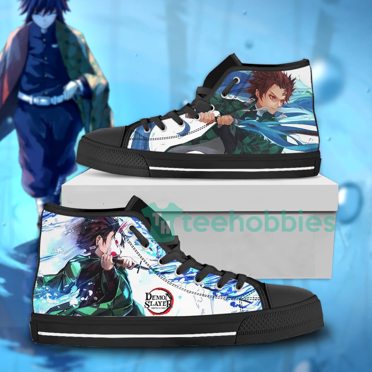 Tanjiro Kamado Fans High Top Shoes Custom Demon Slayer Anime