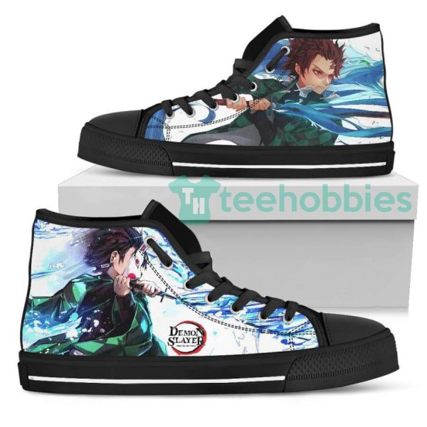 tanjiro kamado fans high top shoes custom demon slayer anime 2 7o6Uj 600x600px Tanjiro Kamado Fans High Top Shoes Custom Demon Slayer Anime