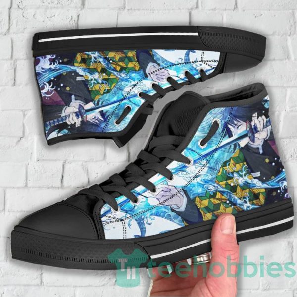 tanjiro kamado high top shoes for custom demon slayer anime 4 mUNRX 600x600px Tanjiro Kamado High Top Shoes For Custom Demon Slayer Anime