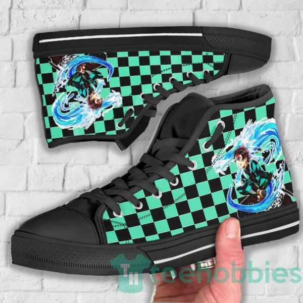 tanjiro shoes custom demon slayer anime high top shoes 3 HakuO 600x600px Tanjiro Shoes Custom Demon Slayer Anime High Top Shoes