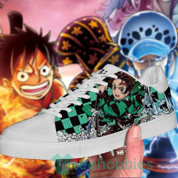 tanjiro water breathing custom anime demon slayer shoes 3 CmdMM 600x600px Tanjiro Water Breathing Custom Anime Demon Slayer Shoes