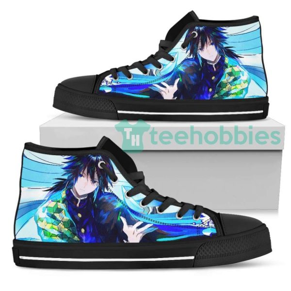 tomioka giyuu custom demon slayer anime blue high top shoes 2 LxeAX 600x600px Tomioka Giyuu Custom Demon Slayer Anime Blue High Top Shoes