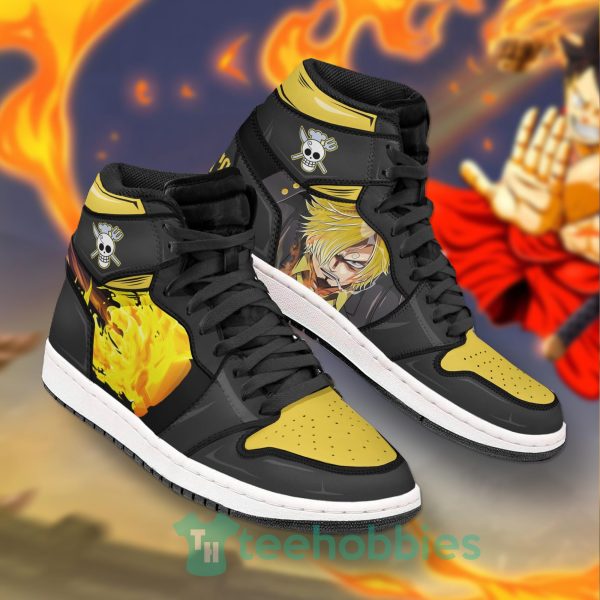 vinsmoke sanji anime custom one piece air jordan hoghtop shoes 2 9IxjP 600x600px Vinsmoke Sanji Anime Custom One Piece Air Jordan Hoghtop Shoes