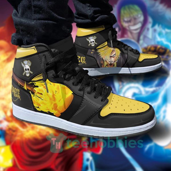 vinsmoke sanji anime custom one piece air jordan hoghtop shoes 4 g3HxQ 600x600px Vinsmoke Sanji Anime Custom One Piece Air Jordan Hoghtop Shoes