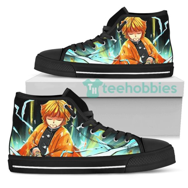 zenitsu agatsuma custom demon slayer anime high top shoes 1 cCzbj 600x600px Zenitsu Agatsuma Custom Demon Slayer Anime High Top Shoes