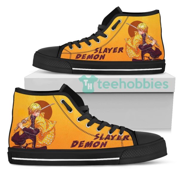 zenitsu custom demon slayer anime high top shoes 1 M7Thq 600x600px Zenitsu Custom Demon Slayer Anime High Top Shoes