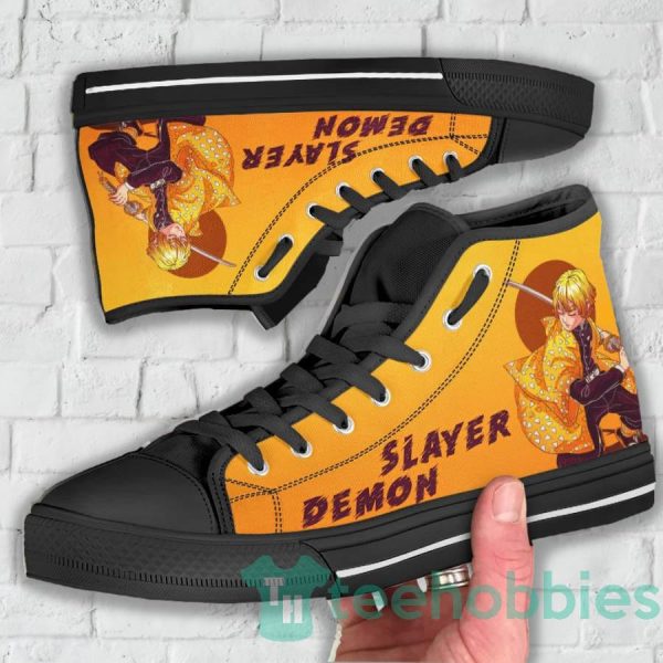 zenitsu custom demon slayer anime high top shoes 3 kUcfZ 600x600px Zenitsu Custom Demon Slayer Anime High Top Shoes