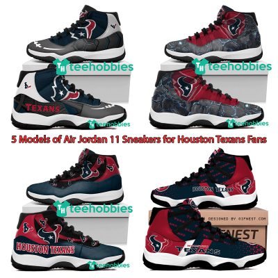 5 Models of Air Jordan 11 Sneakers for Houston Texans Fans