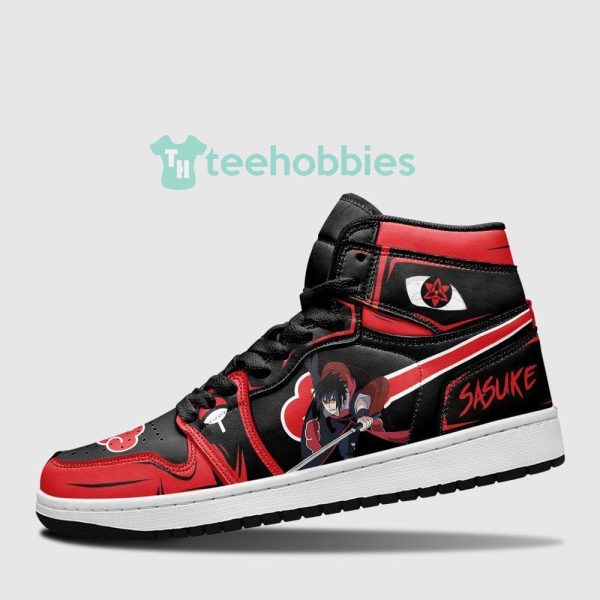 akatsuki sasuke sneakers naruto anime custom air jordan hightop shoes 3 7JQU8 600x600px Akatsuki Sasuke Sneakers Naruto Anime Custom Air Jordan Hightop Shoes