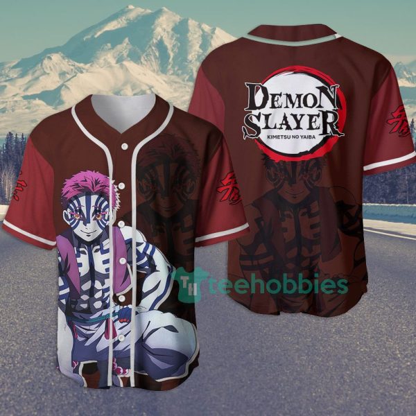 akaza custom kimetsu anime jersey baseball shirt for fans 1 nJ2cU 600x600px Akaza Custom Kimetsu Anime Jersey Baseball Shirt For Fans