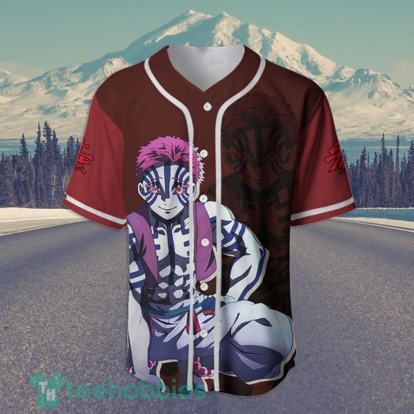 akaza custom kimetsu anime jersey baseball shirt for fans 2 2LTFY 600x600px Akaza Custom Kimetsu Anime Jersey Baseball Shirt For Fans