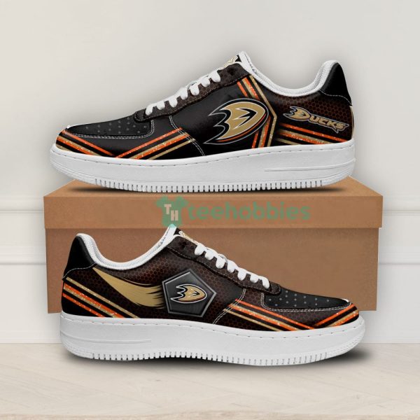anaheim ducks logo and striped style air force shoes for fans 1 MrNUx 600x600px Anaheim Ducks Logo And Striped Style Air Force Shoes For Fans