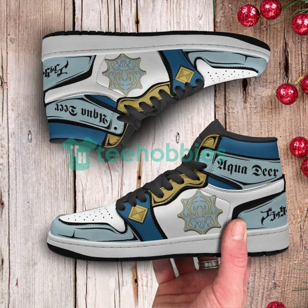 aqua deer custom black clover anime air jordan hightop shoes 2 d9cg7 600x600px Aqua Deer Custom Black Clover Anime Air Jordan Hightop Shoes