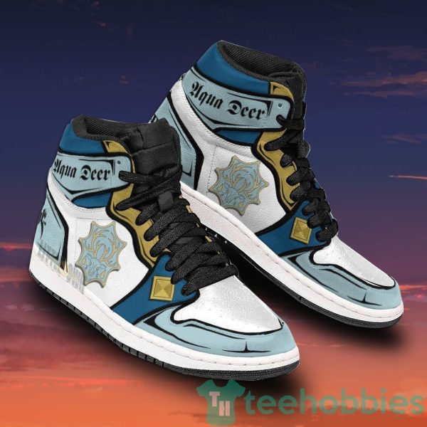 aqua deer custom black clover anime air jordan hightop shoes 4 nQP3T 600x600px Aqua Deer Custom Black Clover Anime Air Jordan Hightop Shoes