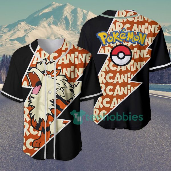 arcanine custom pokemon anime jersey baseball shirt for fans 1 8e4wf 600x600px Arcanine Custom Pokemon Anime Jersey Baseball Shirt For Fans