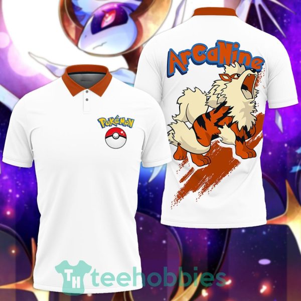 arcanine white polo shirt pokemon custom anime gift for fans 1 ih2ki 600x600px Arcanine White Polo Shirt Pokemon Custom Anime Gift For Fans