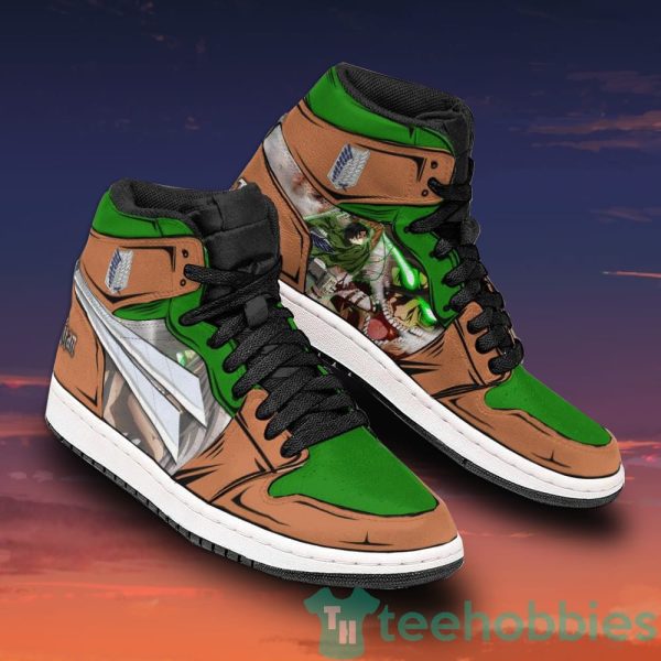 attack on titan levi ackerman anime custom air jordan hightop shoes 2 rcnnK 600x600px Attack On Titan Levi Ackerman Anime Custom Air Jordan Hightop Shoes