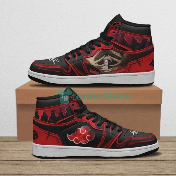black zetsu akatsuki custom naruto anime air jordan hightop shoes 1 jnB77 600x600px Black Zetsu Akatsuki Custom Naruto Anime Air Jordan Hightop Shoes