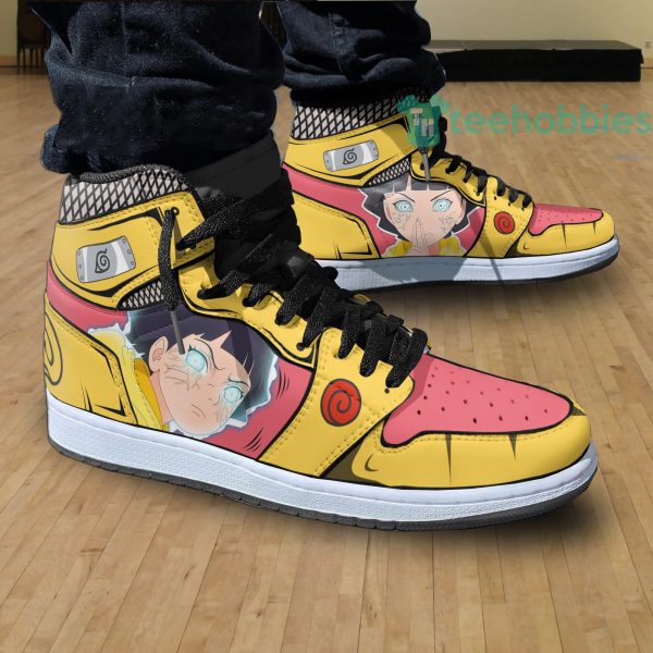boruto himawari uzumaki anime air jordan hightop shoes 4 68DWF 600x600px Boruto Himawari Uzumaki Anime Air Jordan Hightop Shoes