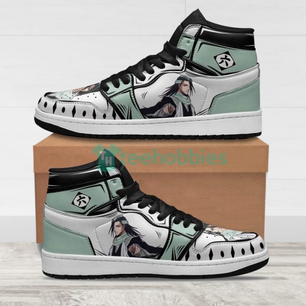 byakuya kuchiki sneakers custom bleach manga air jordan hightop shoes 1 INHU1 600x600px Byakuya Kuchiki Sneakers Custom Bleach Manga Air Jordan Hightop Shoes