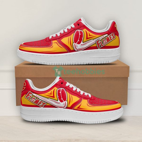 calgary flames custom ball air force shoes for fans 1 rKouO 600x600px Calgary Flames Custom Ball Air Force Shoes For Fans