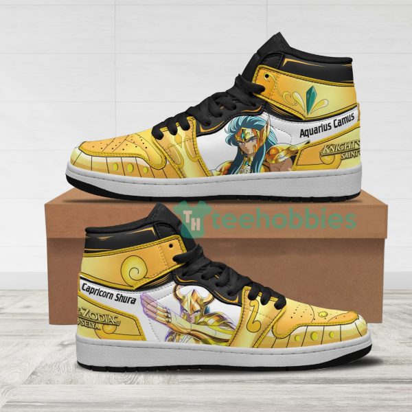 capricorn shura x aquarius camus anime air jordan hightop shoes 1 LWWb5 600x600px Capricorn Shura x Aquarius Camus Anime Air Jordan Hightop Shoes