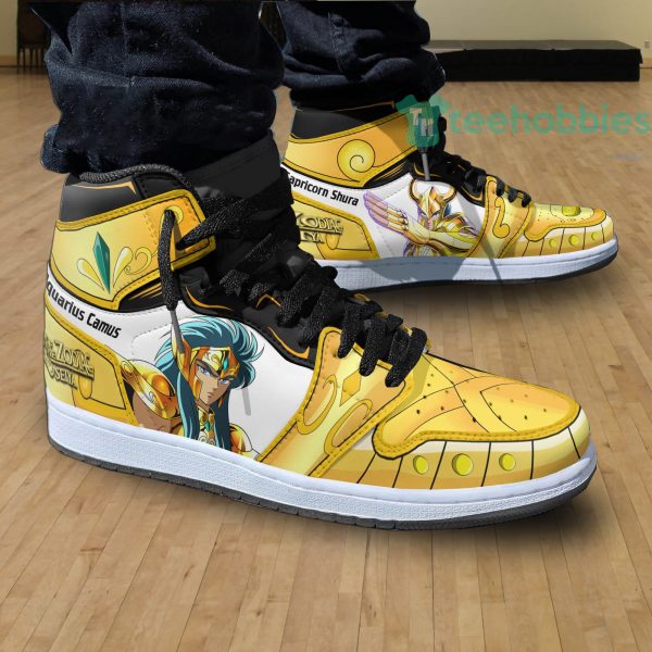 capricorn shura x aquarius camus anime air jordan hightop shoes 4 3Fjc4 600x600px Capricorn Shura x Aquarius Camus Anime Air Jordan Hightop Shoes