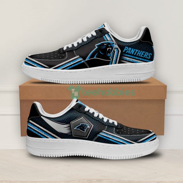 carolina panthers logo and striped style air force shoes for fans 1 zvgV2 600x600px Carolina Panthers Logo And Striped Style Air Force Shoes For Fans