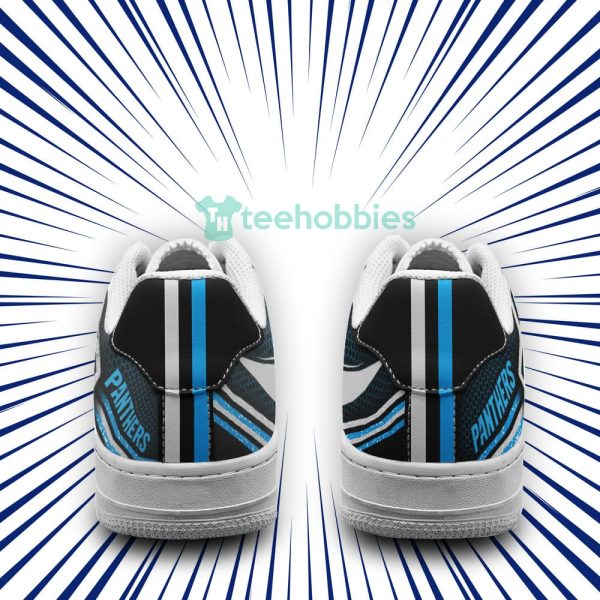 carolina panthers logo and striped style air force shoes for fans 3 fWu2L 600x600px Carolina Panthers Logo And Striped Style Air Force Shoes For Fans