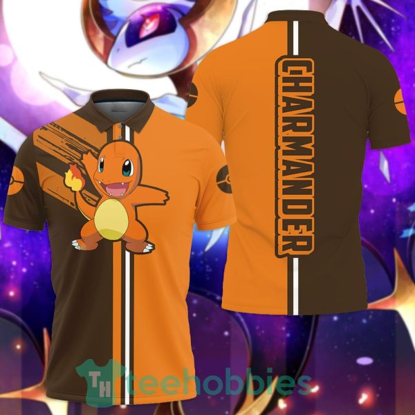 charmander polo shirt custom pokemon anime gift for fans 1 frPOh 600x600px Charmander Polo Shirt Custom Pokemon Anime Gift For Fans