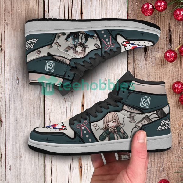 chiaki nanami custom danganronpa anime air jordan hightop shoes 3 8chht 600x600px Chiaki Nanami Custom Danganronpa Anime Air Jordan Hightop Shoes