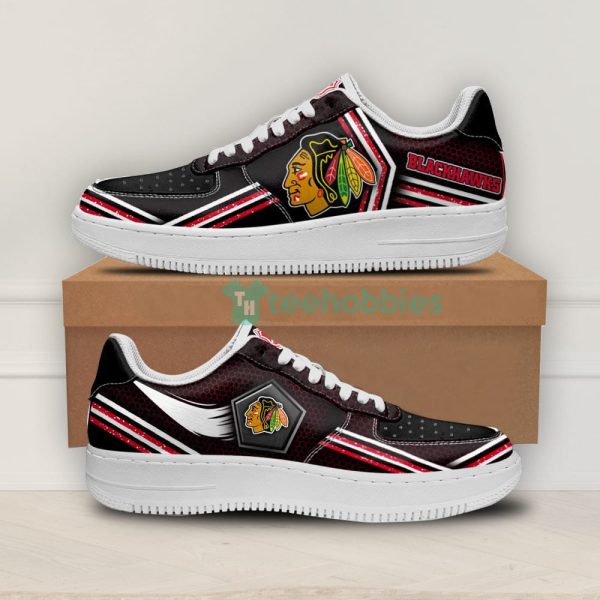 chicago blackhawks logo and striped style air force shoes for fans 1 Kz8FP 600x600px Chicago Blackhawks Logo And Striped Style Air Force Shoes For Fans