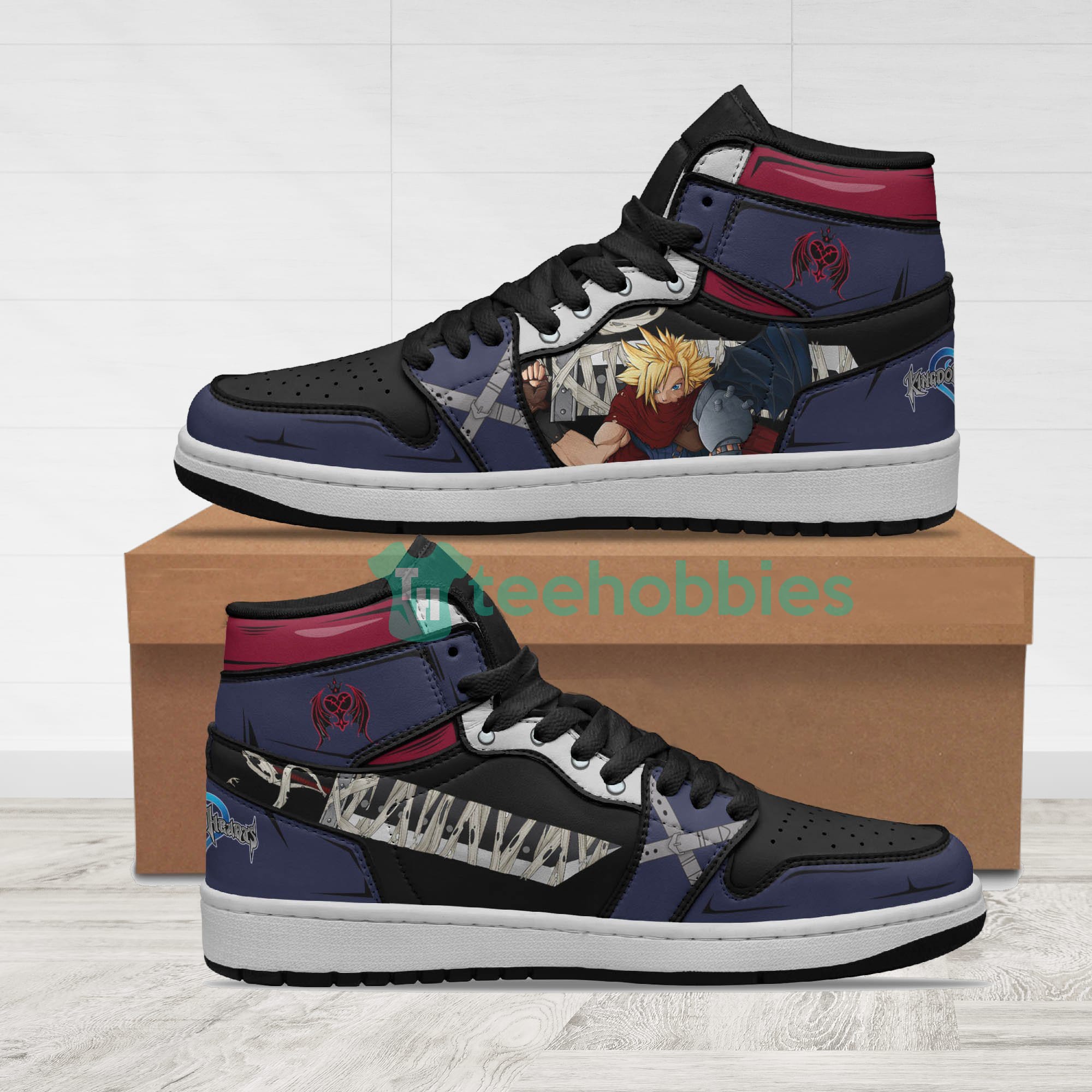 Cloud Shoes Custom Kingdom Hearts Anime Air Jordan Hightop Shoes