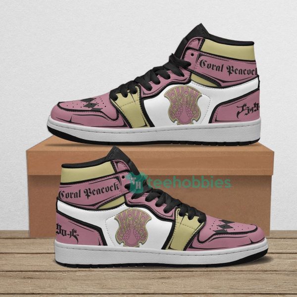 coral peacock custom black clover anime air jordan hightop shoes 1 gDrMj 600x600px Coral Peacock Custom Black Clover Anime Air Jordan Hightop Shoes
