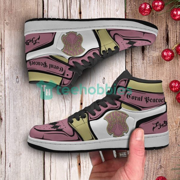 coral peacock custom black clover anime air jordan hightop shoes 2 1qCDM 600x600px Coral Peacock Custom Black Clover Anime Air Jordan Hightop Shoes