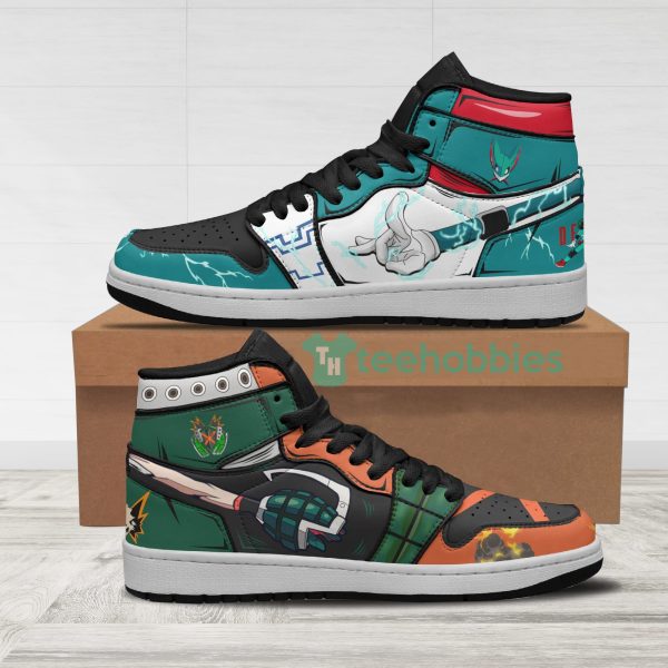 deku x katsuki custom my hero academia anime air jordan hightop shoes 1 LOyBJ 600x600px Deku x Katsuki Custom My Hero Academia Anime Air Jordan Hightop Shoes