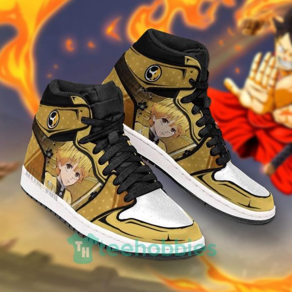 demon slayer zenitsu custom anime kimetsu no yaiba air jordan hightop shoes 2 JVIF0 600x600px Demon Slayer Zenitsu Custom Anime Kimetsu No Yaiba Air Jordan Hightop Shoes