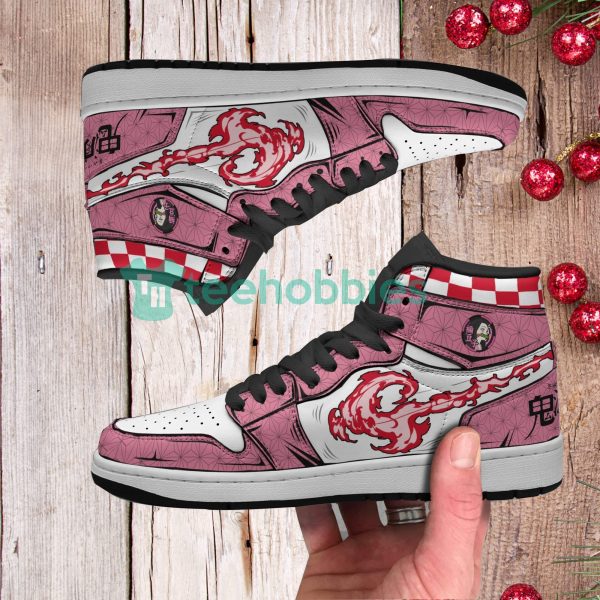 demon slayers nezuko kamado custom anime air jordan hightop shoes 2 qBnKq 600x600px Demon Slayers Nezuko Kamado Custom Anime Air Jordan Hightop Shoes