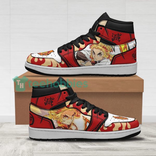 demon slayers rengoku kyojuro anime lover air jordan hightop shoes 1 wiaDM 600x600px Demon Slayers Rengoku Kyojuro Anime Lover Air Jordan Hightop Shoes