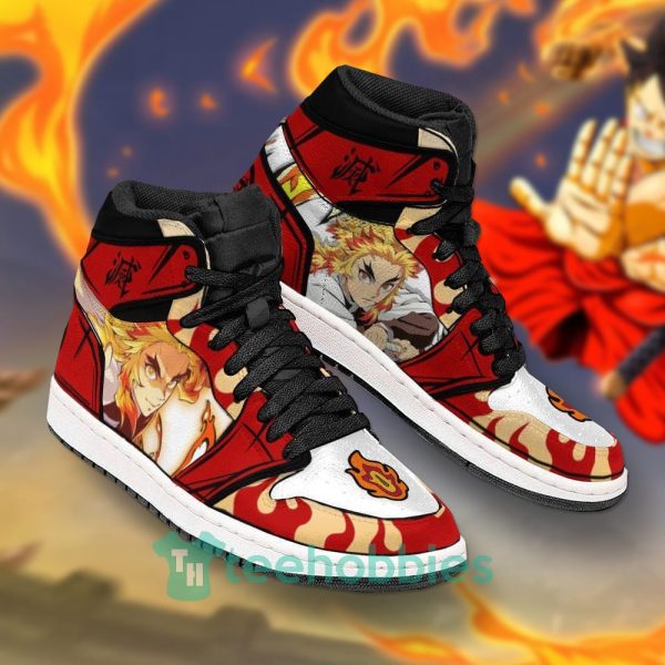 demon slayers rengoku kyojuro anime lover air jordan hightop shoes 2 M4RSl 600x600px Demon Slayers Rengoku Kyojuro Anime Lover Air Jordan Hightop Shoes