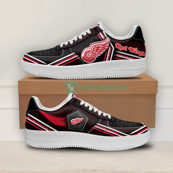 detroit red wings logo and striped style air force shoes for fans 1 d0427 600x600px Detroit Red Wings Logo And Striped Style Air Force Shoes For Fans